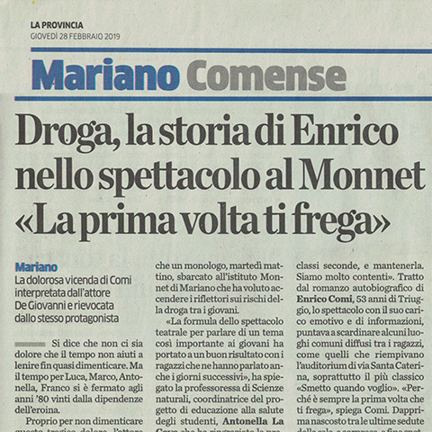 La Provincia di Como del 28-02-2019