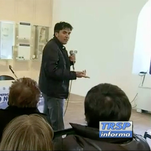Enrico Comi sulla TV TRSP a Vasto